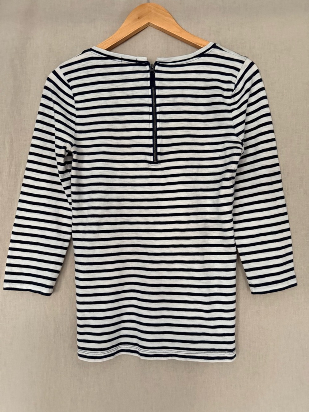 J.Crew Navy & White Breton Stripe Scoop Neck Top | Cotton | Nautical Classic - Picture 3 of 9